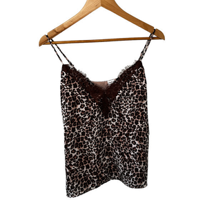 MELROSE & MARKET, NWT, Leopard Animal Print and Lace Camisole, Tank‎ Top , SZ XS